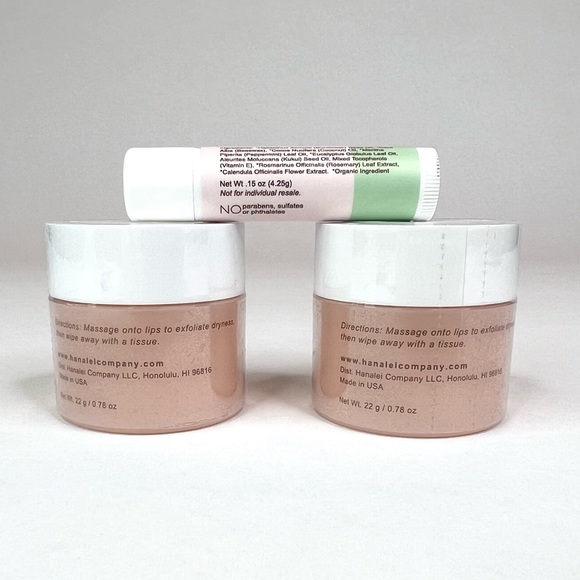 *SOLD*  NWT NEW 10 Pc Hanalei Set Lip Treatment, Lip Scrub, Lip Balm & Eye Cream - Picture 9 of 16